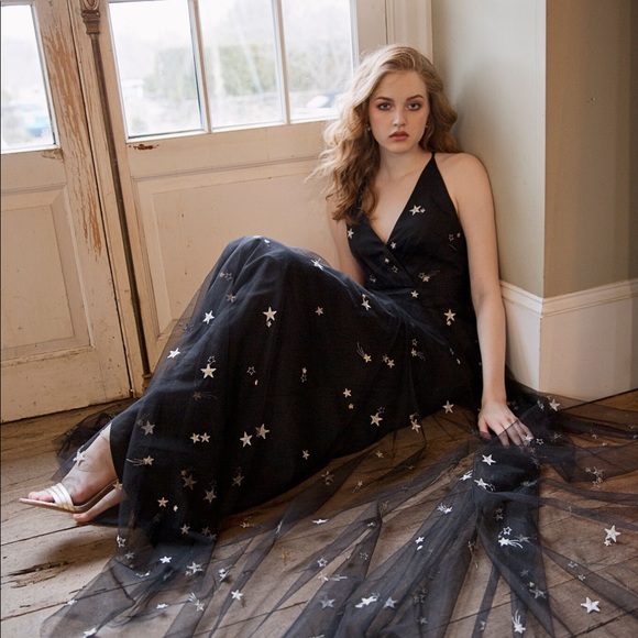 Jenny Yoo Dresses & Skirts - Jenny Yoo Collection Chelsea Starry Night Chiffon Prom Bridesmaid Gown 4 EUC